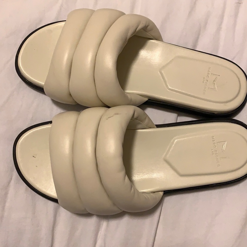 Marc fisher white sandals